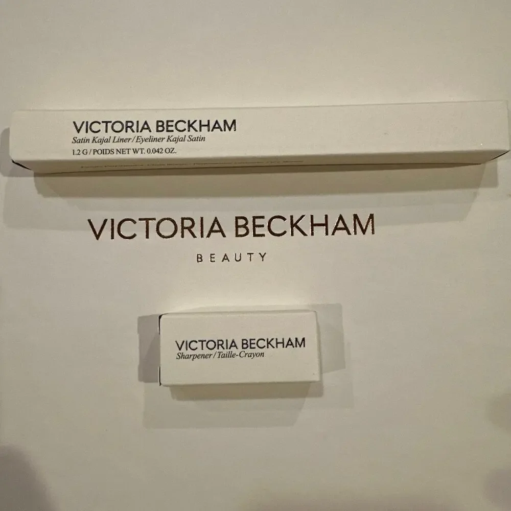 New in box Victoria Beckham satin kajal liner in copper with sharpener